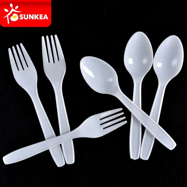 Wholesale cutlery flatware silver look plastic cutlery