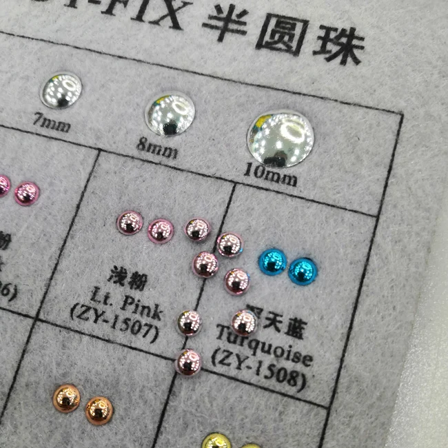 Glue bulk half round hot fix ceramic pearls beads dome nailheads studs