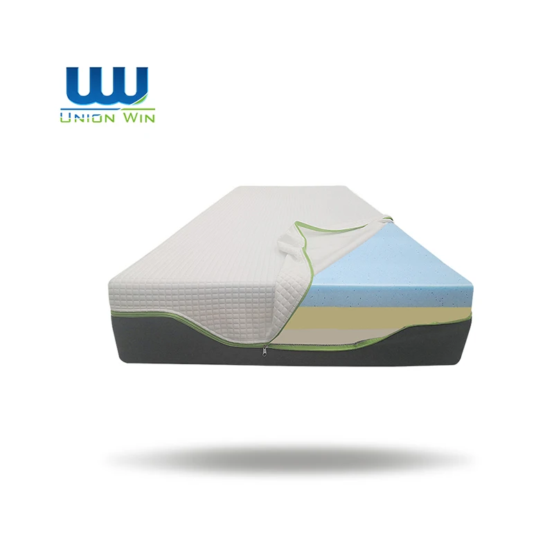 Высокая Устойчивость пены 10 дюймов роскошная 3-х слойные высокой плотности из вискозы с пенным матрасом латекса повторяющий форму тела