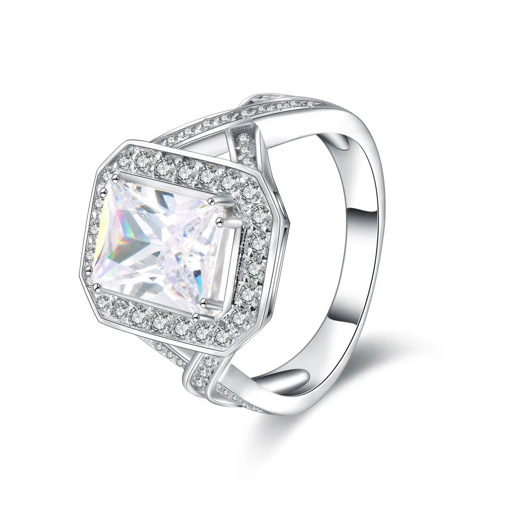 5925 Silver Jewelry Artificial Diamond Drill Bit Engagement Ring Price