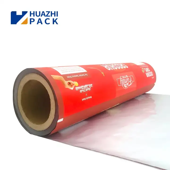 Custom Laminating Plastic Film Food Packaging Sachet Heat Seal Potato Chips Cookies Candy Coffee Sachet Packaging Film Roll
