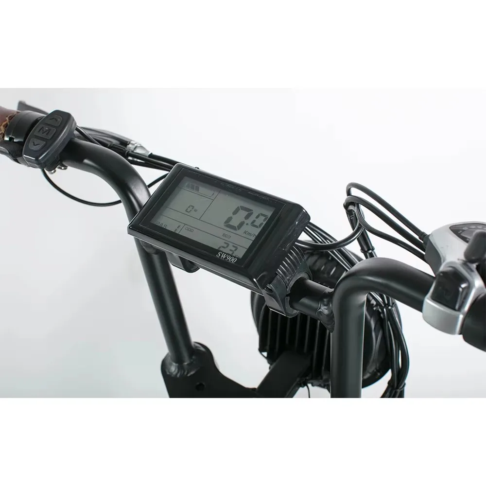 Long Seat Full Suspension Retro Ebike 1000w Fat Tire Electric Bike 20 * 4.0inch Fat Tire Electric Mountain Bike for Adults