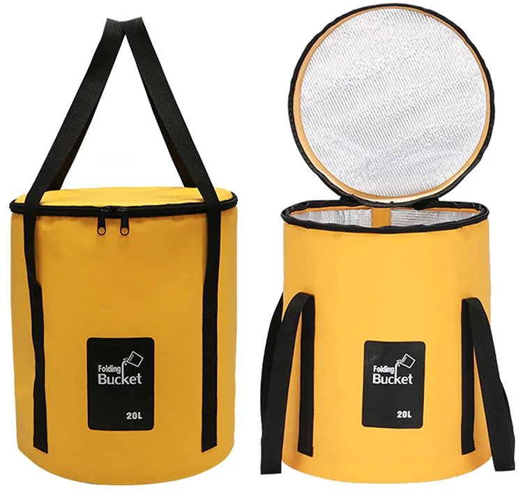 20L Portable Folding Water Container Outdoor Travelling Camping Hiking Fishing Gardening Fishing Luxury Round Ice Bucket