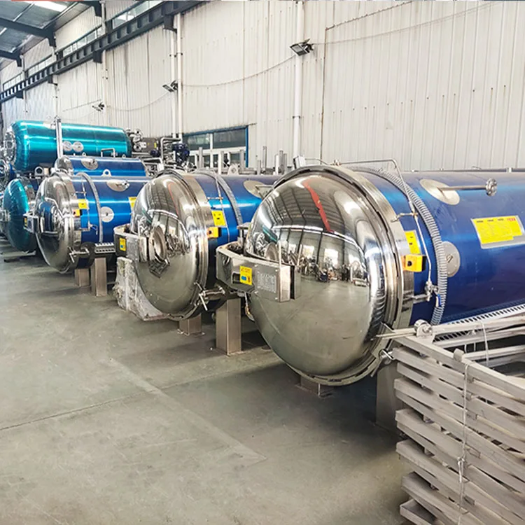 Food Industry horizontal electric steam heating canned food  retort Spray type high pressure sterilization autoclave Sterilizer