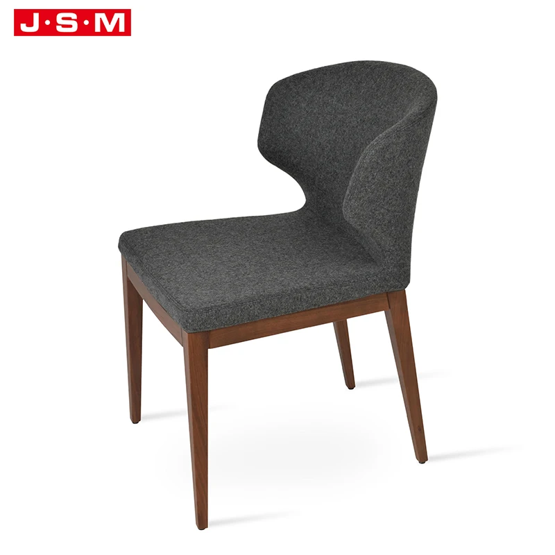Comfortable Molded Foam Wooden Room Furniture Dinning Fabric Ash Timber Dining Chair