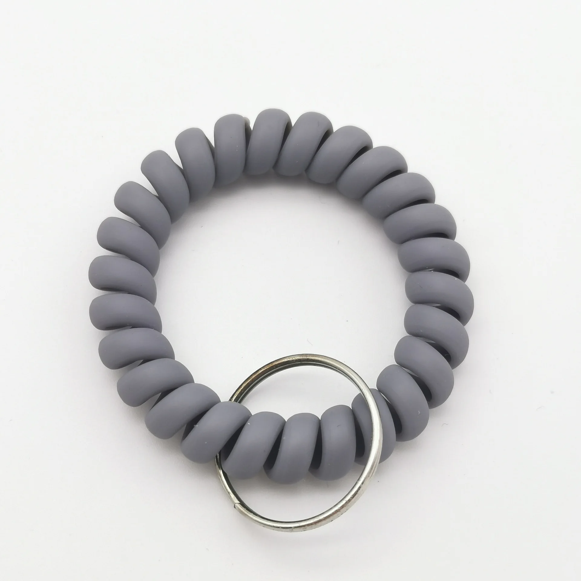 Bright pearl color elastic spring coil key chain Fashion headband Telephone line key chain fashion accessories