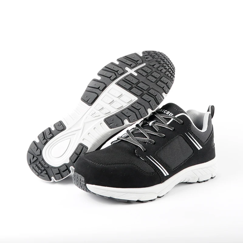 Breathable fashionable leather woman & man work and safety shoes casual style