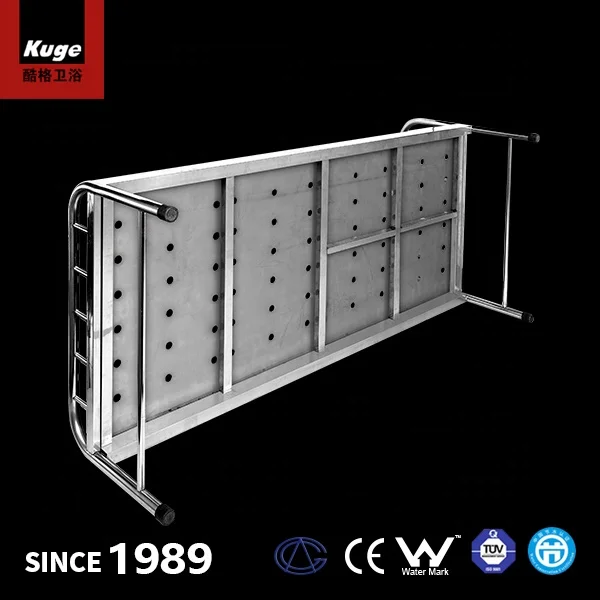 Prison style single bunk bed Stainless steel Strong structure metal single beds for prison jail detention school dormitory