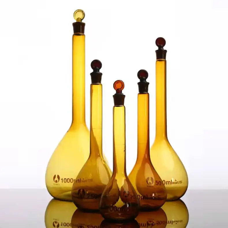 Customized Borosilicate Glass Transparent Clear 5-2000ml Flask Volumetric with Head