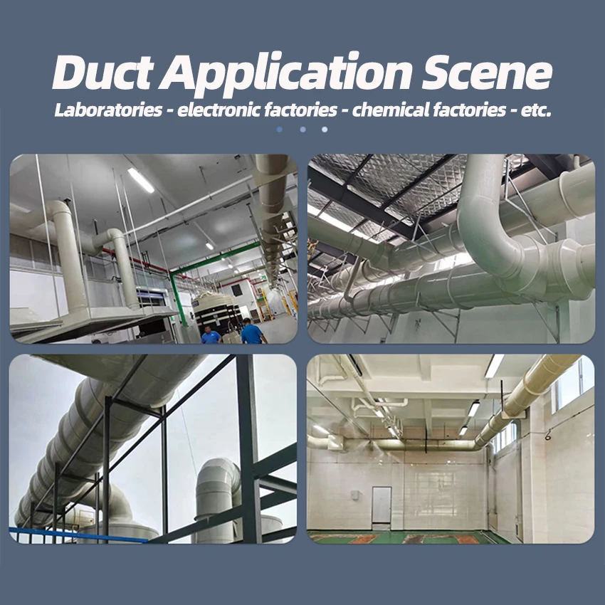 Duct custom large diameter PIPE processing ventilation Tube anti-corrosion acid alkali resistant v0 flame retardant PP TUBES