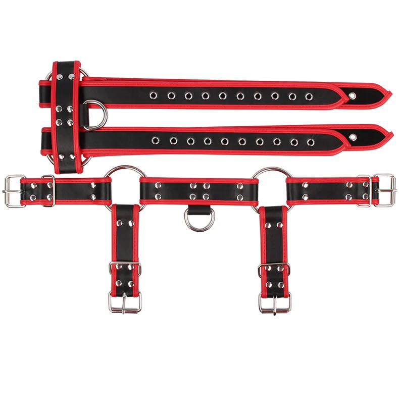 Adjustable Gay Body Bondage Harness Strap Fetish Men Chest Faux Leather Harness Belts Fetish Gay Clothing