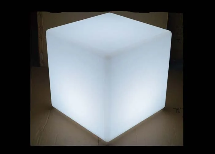 wholesale PE roll molded square stool outdoor remote control colorful charging cube