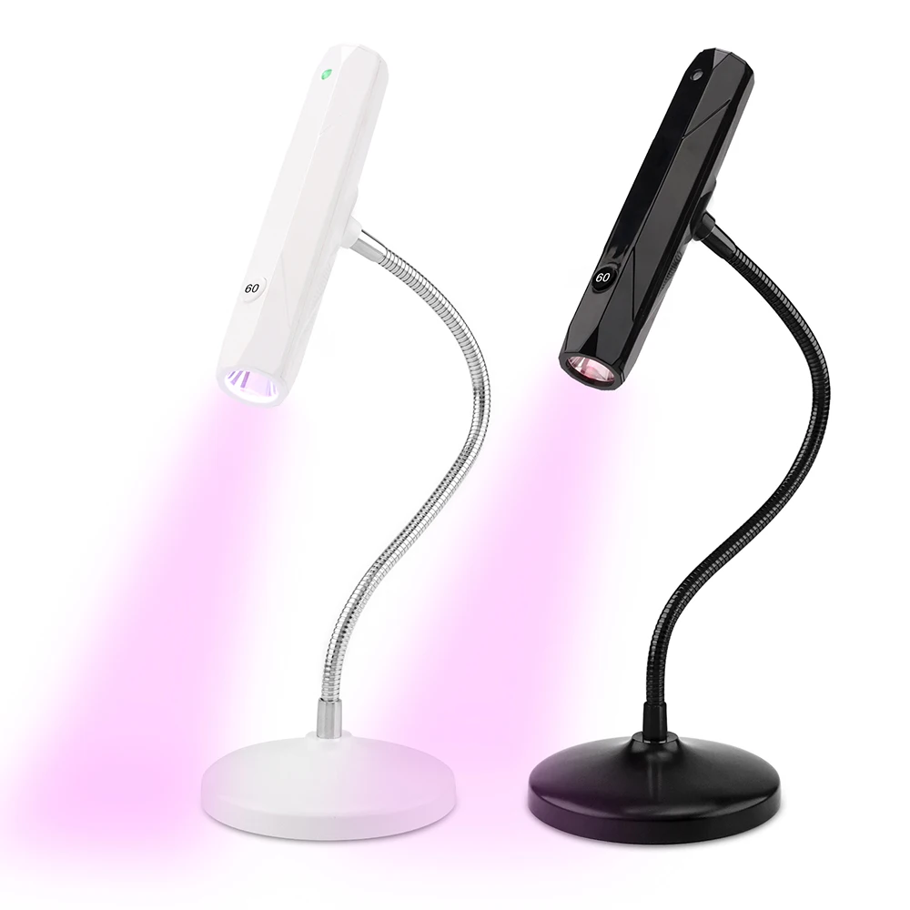 Latest 2-IN- 1Handheld and Desktop Mini Flash New Cure Light Cordless Rechargeable for Mobile Use UV Led Gel Polish Lamp