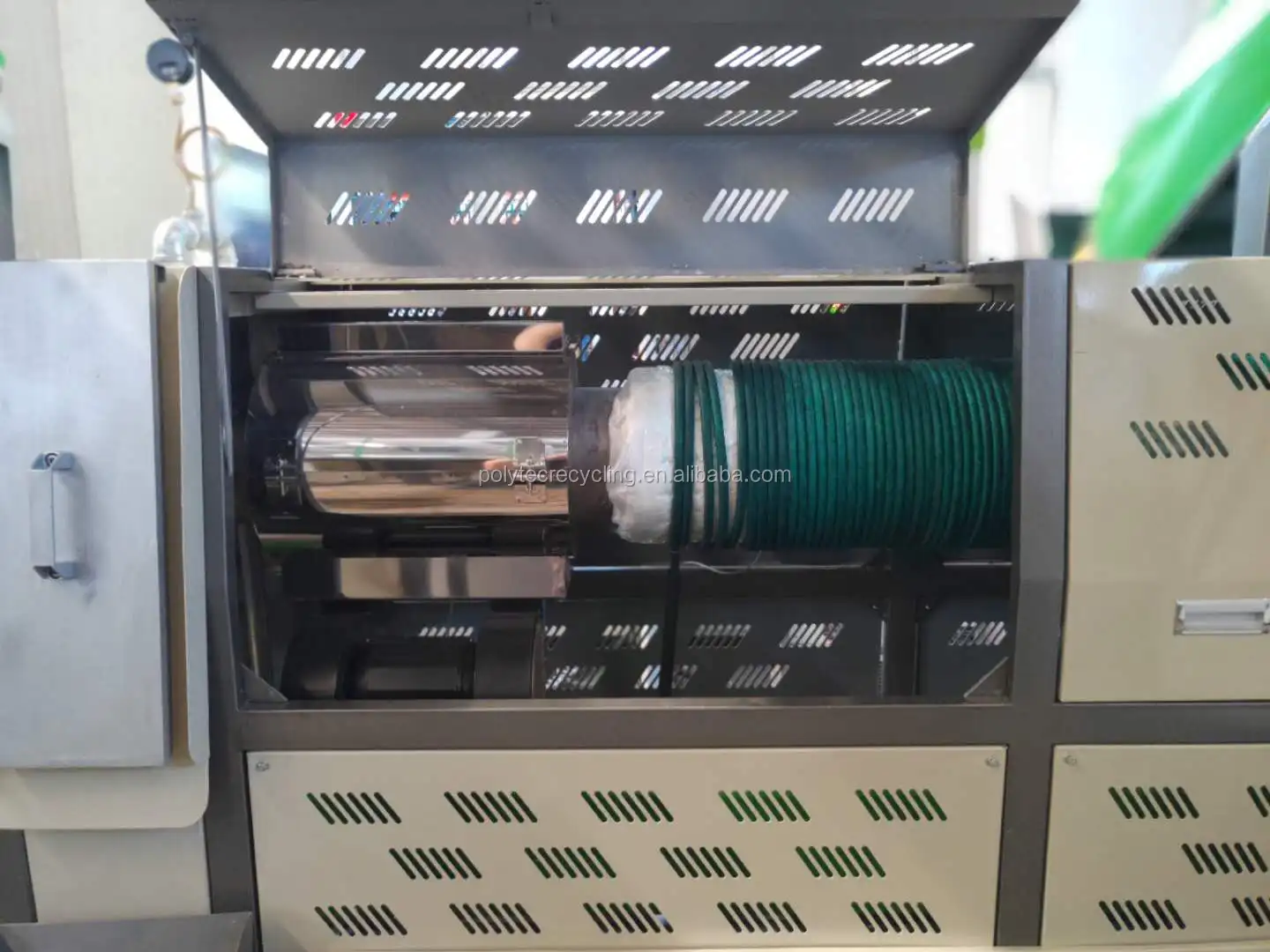 
POLYTEC PP white polypropylene woven bag pelletizing recycling machine 