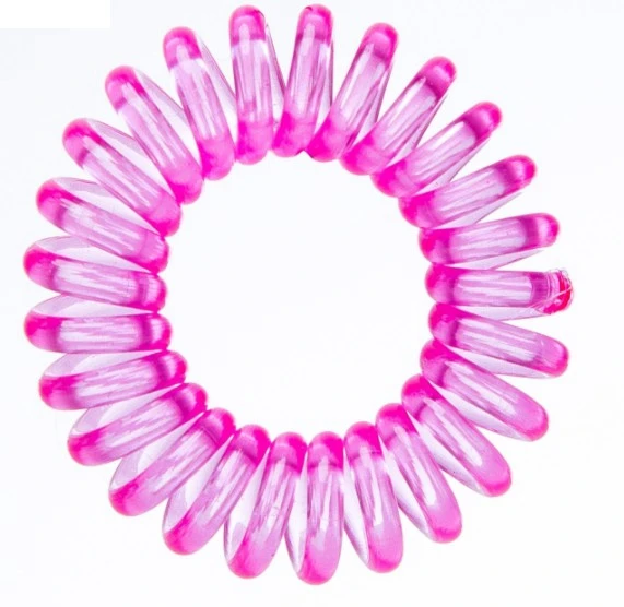 Wholesale Fashion 4cm Curly TPU  Elastic Telephone Line Hair Ties