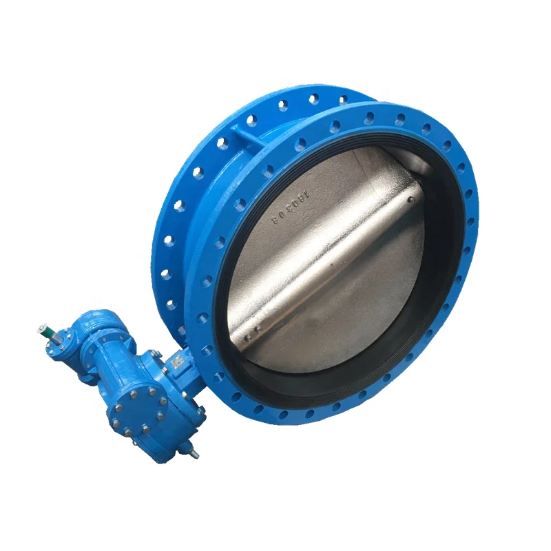 WRAS,DVGW rubber avaibable U type double flanged butterfly valve with PTFE liner