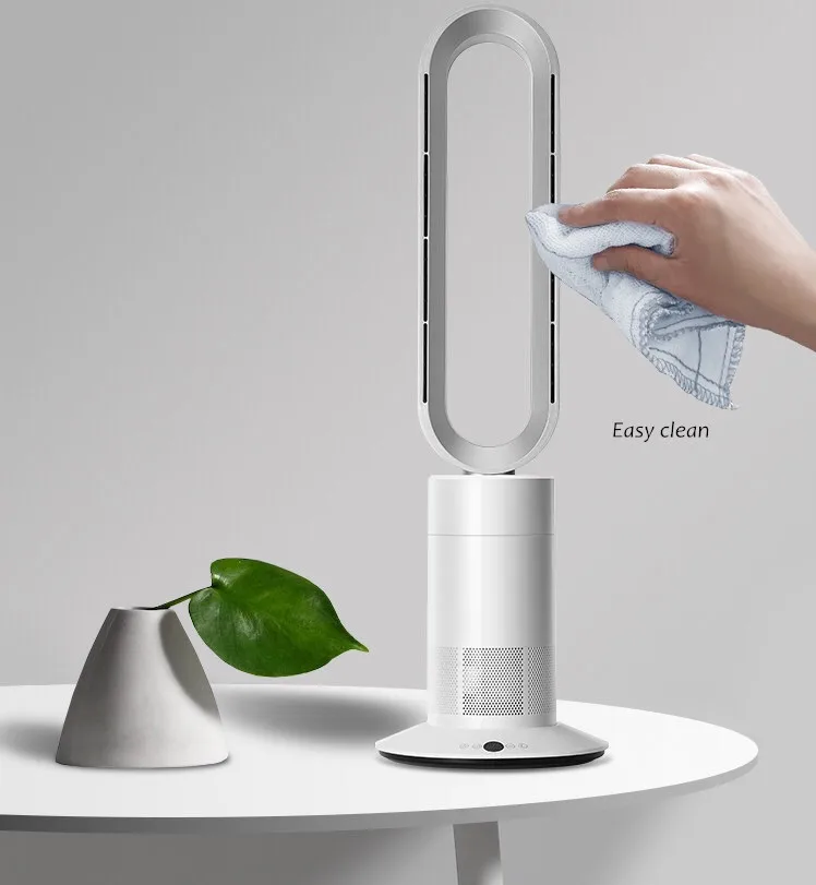 Factory supplier portable tower floor electric air cooling fan heater bladeless fan 1950 Watt remote control