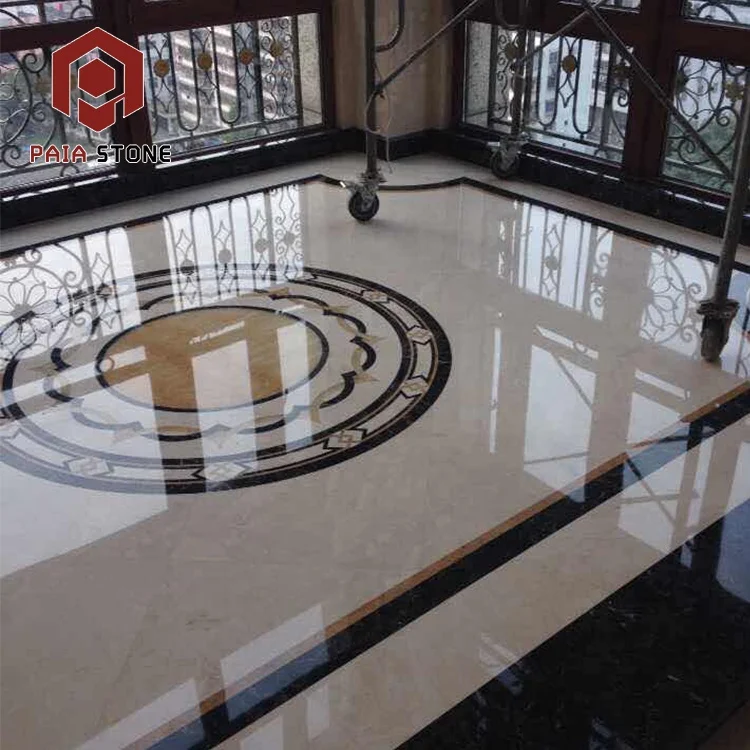 Very nice design of Water jet pattern marble flooring tiles interior hotel design, Waterjet Pattern Floor Design