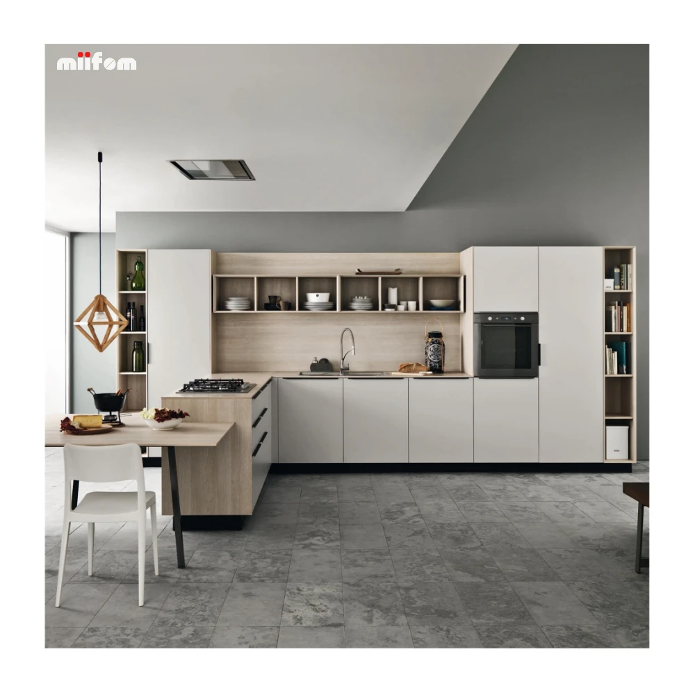 Modern Style Full Cheap Prices Melamine Custom Kitchen Cabinets With Island