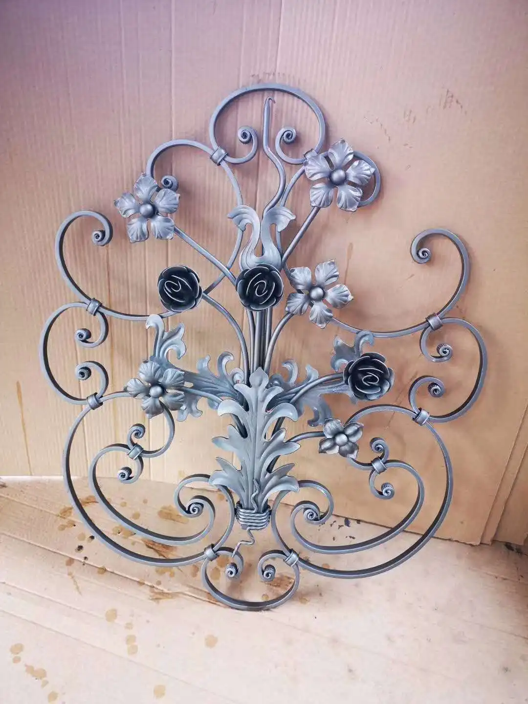 Wrought iron Decorate ornaments forged panels balcony decoration panels.