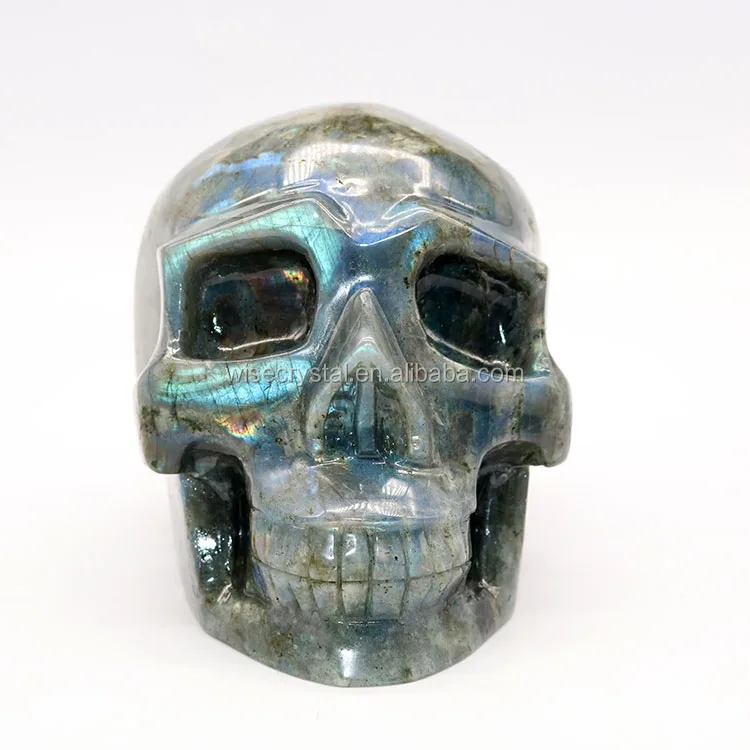 Natural Quartz Life Size healing labradorite crystal skulls Natural Quartz Life Size