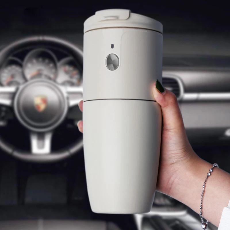 Portable Rechargeable Car DC12V Coffee Grinder Machine Mini Espresso Coffee Cup for Capsule Coffee Powder