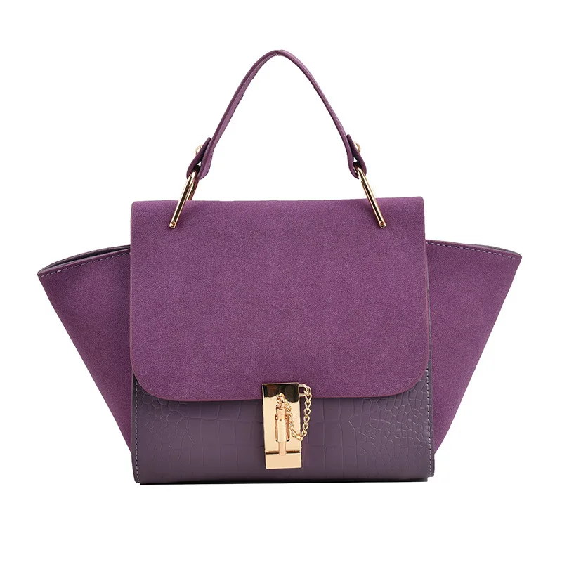Trapezoid Handbags Shoulder Crossbody Bags for Women 2022 Luxury Design Suede Totes Ladies Messenger Bags Female Purses