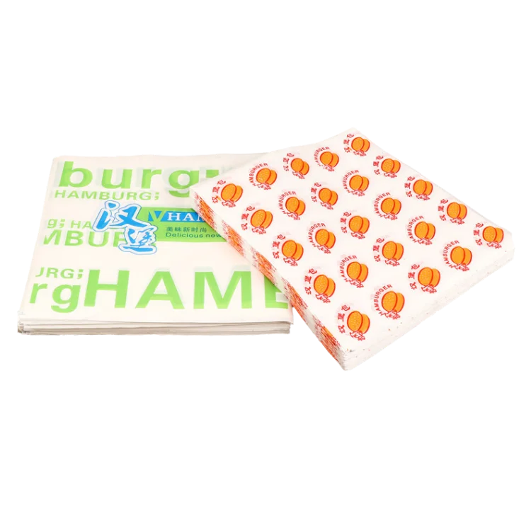 Sandwich Packaging Hamburger Greseproof Paper Burger Wrapping Paper Customized Printed Logo Burger Paper