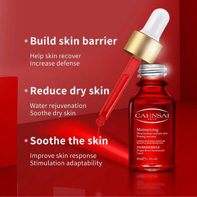 CAHSAI moisturizing deep hydrates protects skin firming dragon blood nicotinamide skin care serum for face