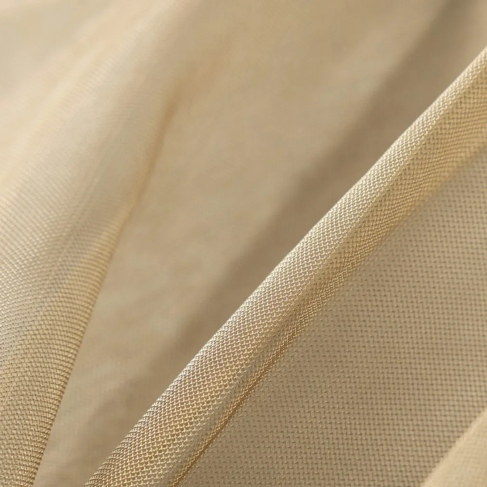 Lightweight Breathable Knitted 100% Silver Fiber Rfid Blocking EMF Shielding Mesh Fabric for Canopy & Curtain