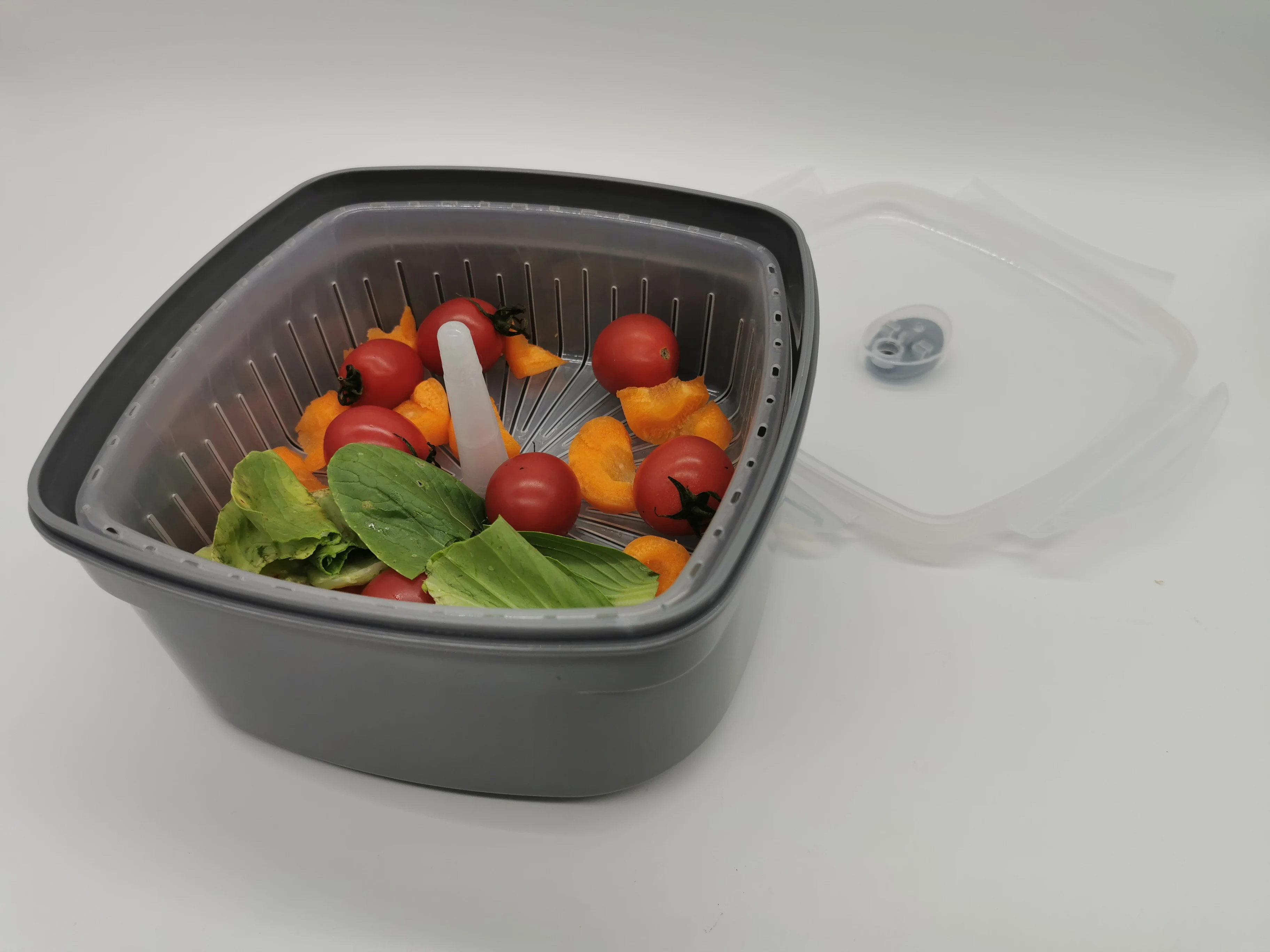 Microwave Cookware Steamer- 3 Piece Microwave Cooker w Food Container, Removable Strainer and Locking Steam Vent Lid- BPA Free