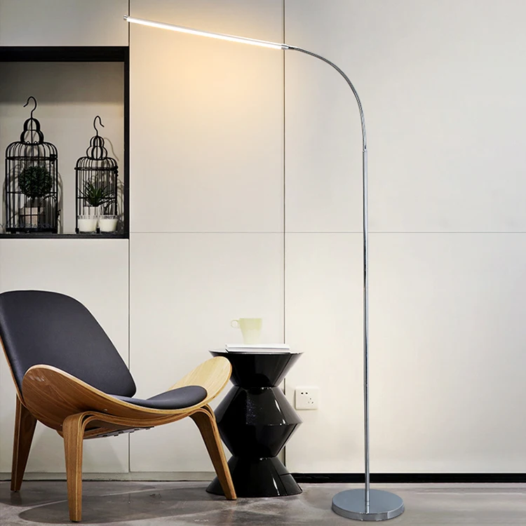 Nordic simple adjustable creative remote control LED floor lamp dimming color reading eye protection piano LED floor lamp
