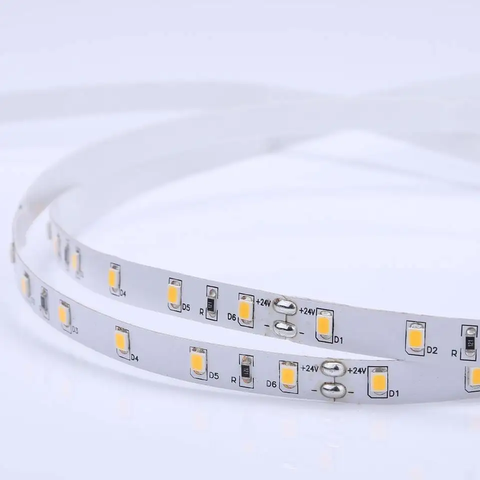 Flexible SMD2835 LED Strip DC12V/24V 60LEDs/m 4.8W/m Factory Wholesale Price Warm White Cool 8mm Width