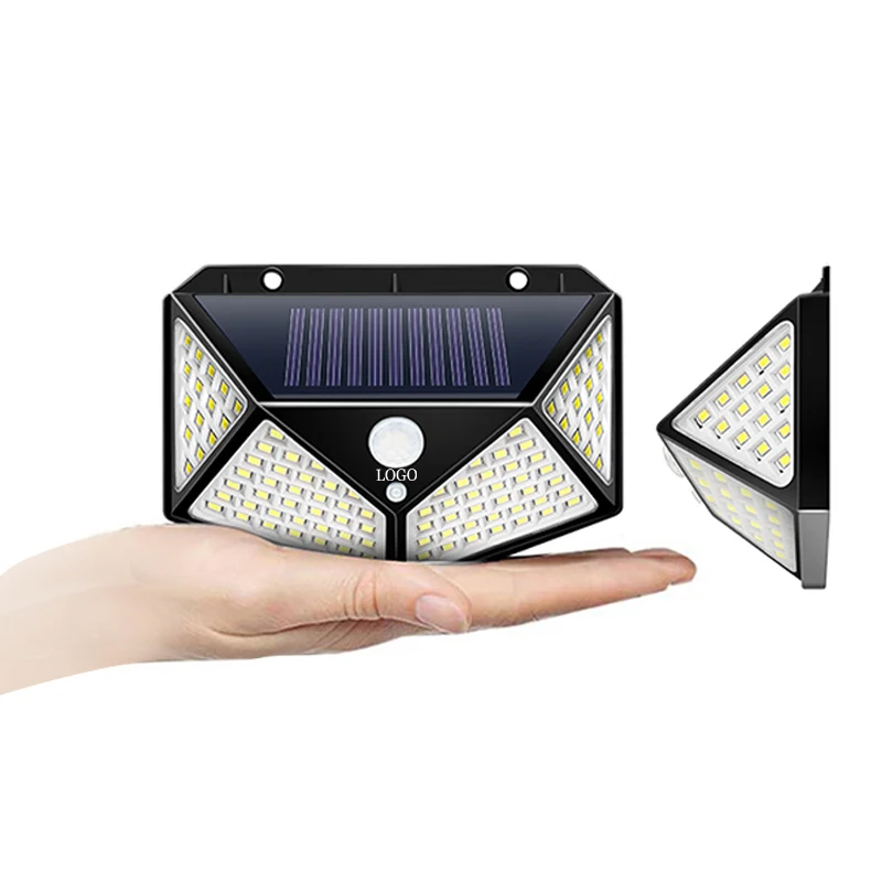 High Quality Cheap Price Outdoor Solar Powered Garden Lamp 100 LED Waterproof Motion Sensor Solar Wall Garden Light