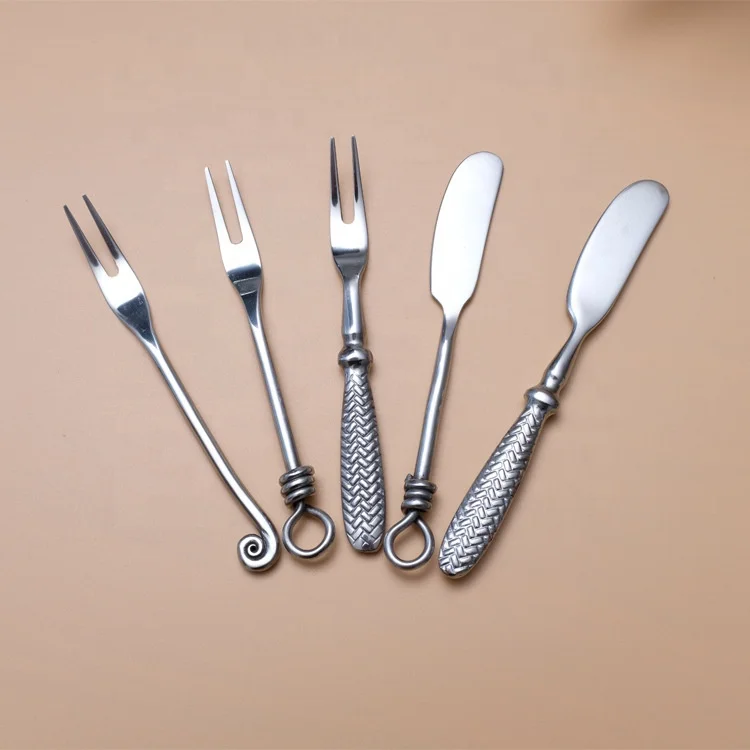 stainless steel 304 cutlery set cheese dessert butter knife fruit fork Jam spreader
