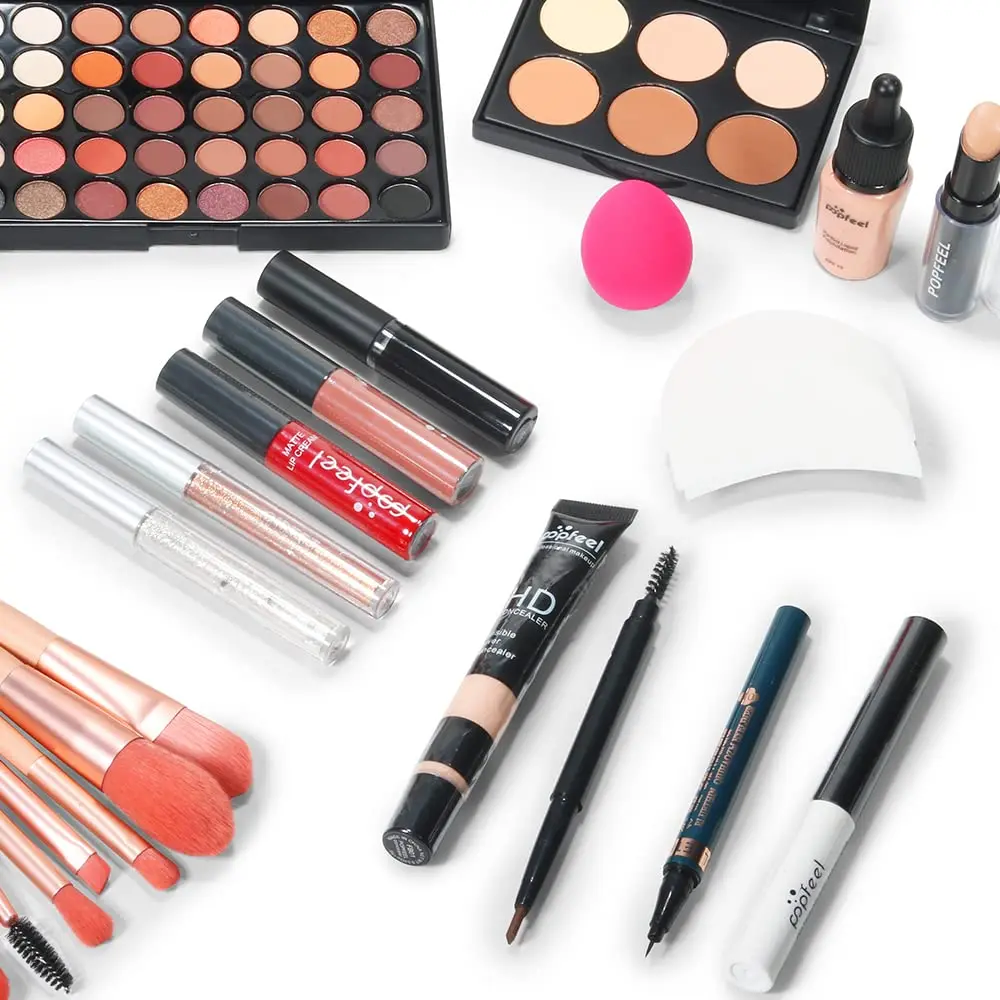 DIY Beginner/Teaching/Work Makeup Combo Set OEM Eyeshadow Lip Gloss Contouring makeup set