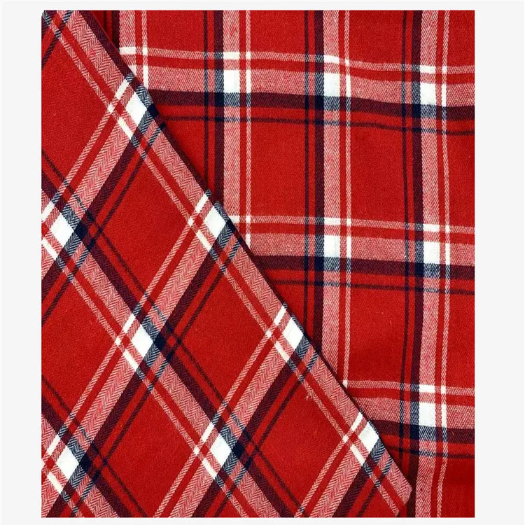 fashion check shirt cotton plaid fabric 100% cotton woven yarn dyed fabric in shirting