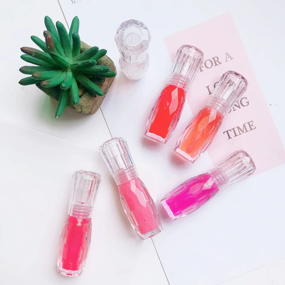 
Natural peppermint lip gloss flash lip gloss big mouth 3D crystal jelly moisturizes lip gloss 