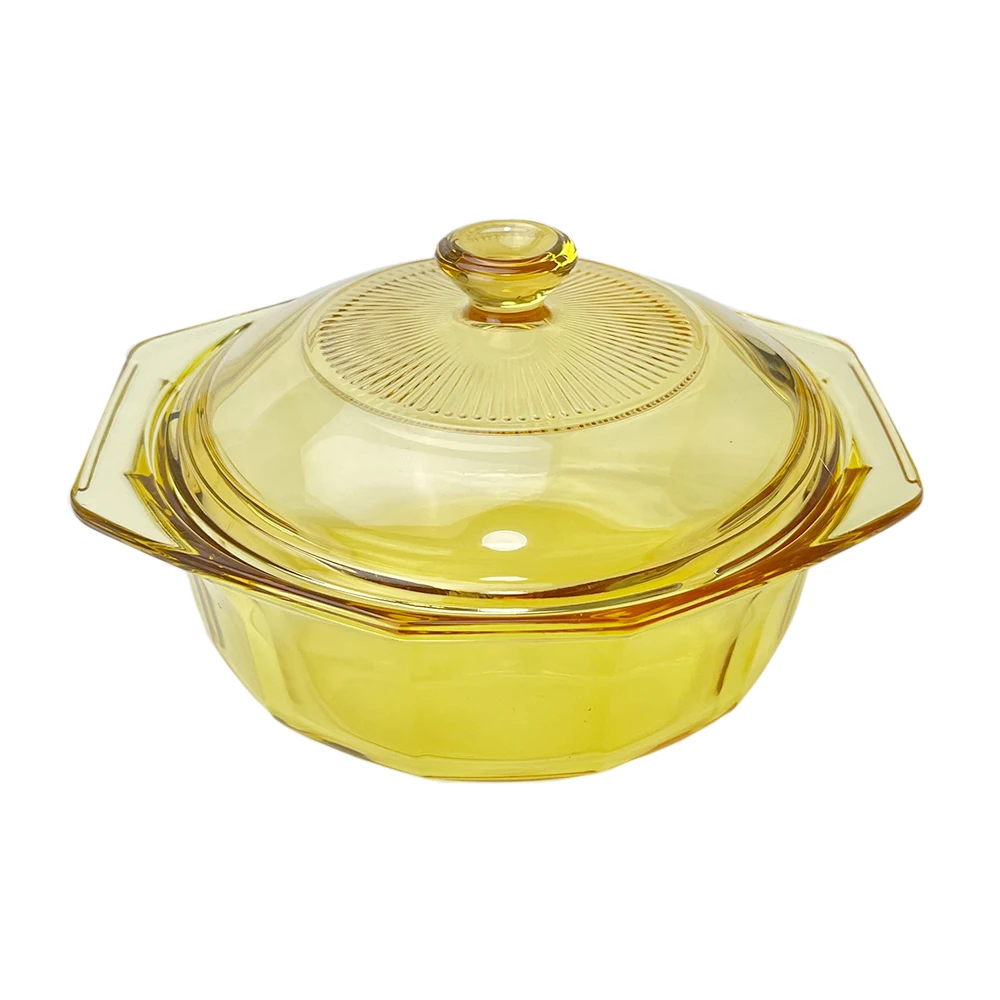 microwave oven amber pyrex 1000ml Large Cooking Glass Noodle Pot (1600487442282)