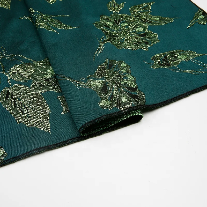 TDJ1508N hot sell floral embroidery polyester brocade jacquard textiles clothing fabric