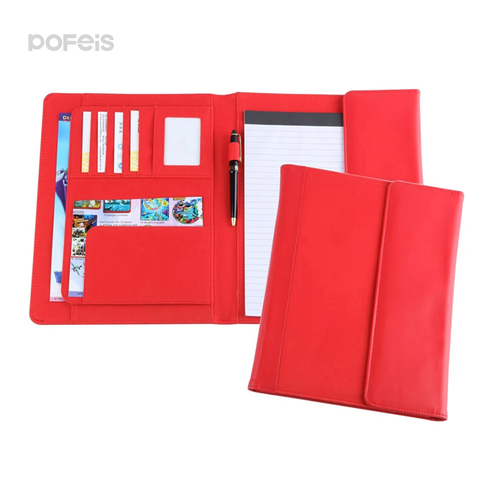 
Hot Sale Card Holder Business Office Oil Edge Custom Leather Laptop Bag File Folder 