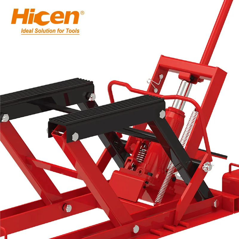  HICEN Other Penumatic Tools Four Steel Wheels Hydraulic 680KG ATV Motorcycle Maintenance Lifting