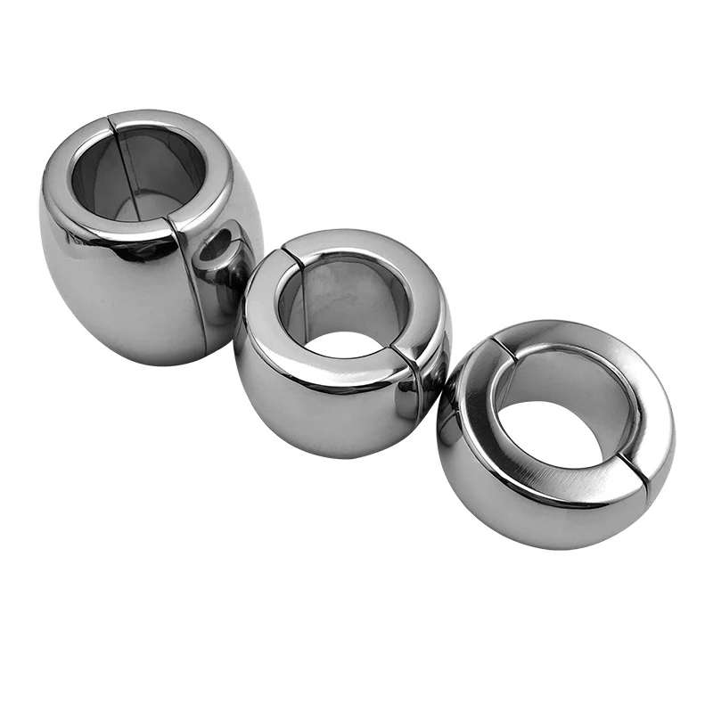 Metal stainless steel magnet scrotal shackle pendant ring  penis delay ring adult sex toys