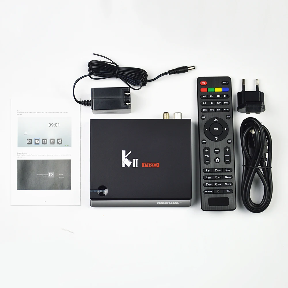  Оптовая цена MECOOL KII Pro HDR T2 S2 Full HD 1080p видео DVB Android 7 1 WiFi Smart Hybrid TV Box 4K спутниковый