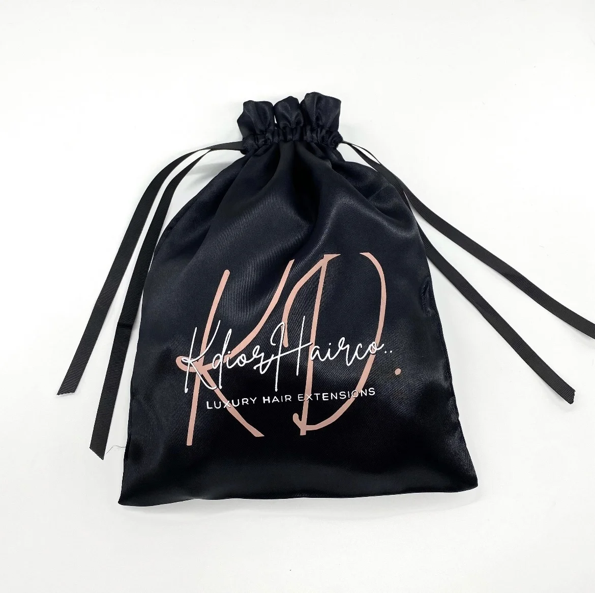 Wholesale Jewelry Pouch Silk Hair Peach Bag Wig Extensions Packaging Dust Beauty Cosmetic Satin Drawstring Bag