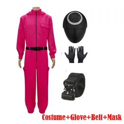 Hot squid games costume Clothing Cosplay Suit Squid Game Costume Carnival Jumpsuit With Belt squid game suit