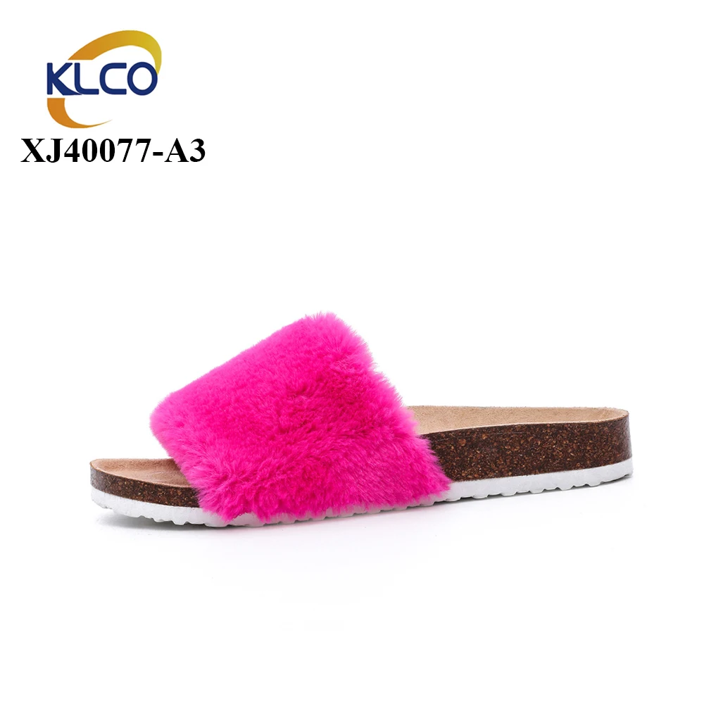 
Wholesale fur Oem Logo clogs Ladies colorful Slippers cork Sandals 