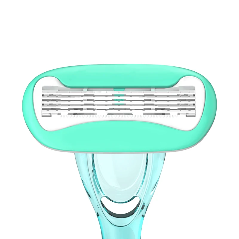 Newest High quality 5 Blades  personal touch women rubber razor for body shaving candy color