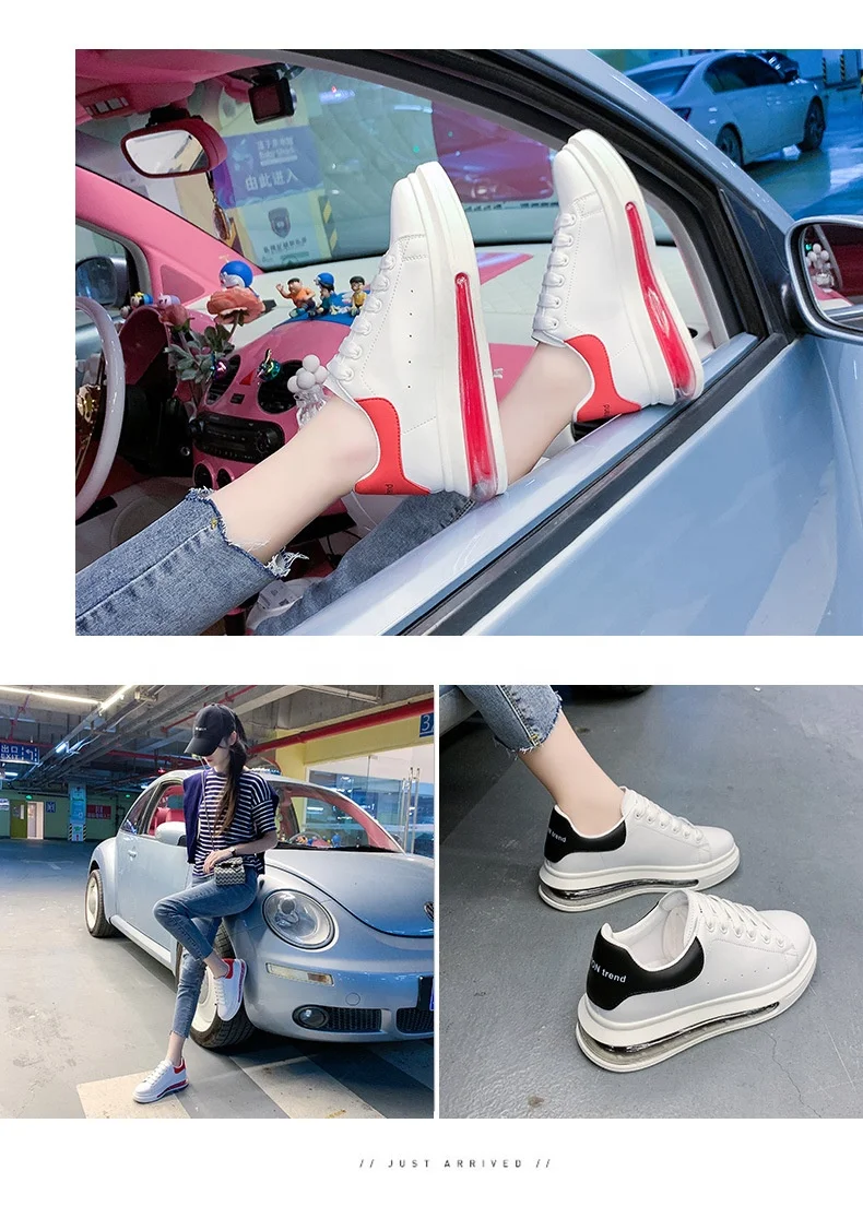 Women Sneakers 2020 Fashion Breathable Vulcanized Shoes Women Pu Leather Platform Shoes Women Lace Up Casual Shoes