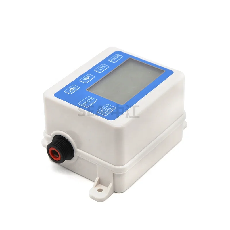 White Flow Meter Fluid Quantitative Control Auto Stop & Fill Meter 1/2 Inch Rate 1-30L/min For Water Tank Filling Equipment